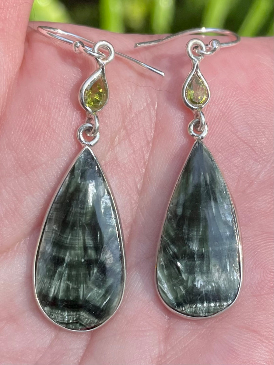 Seraphinite earrings sale