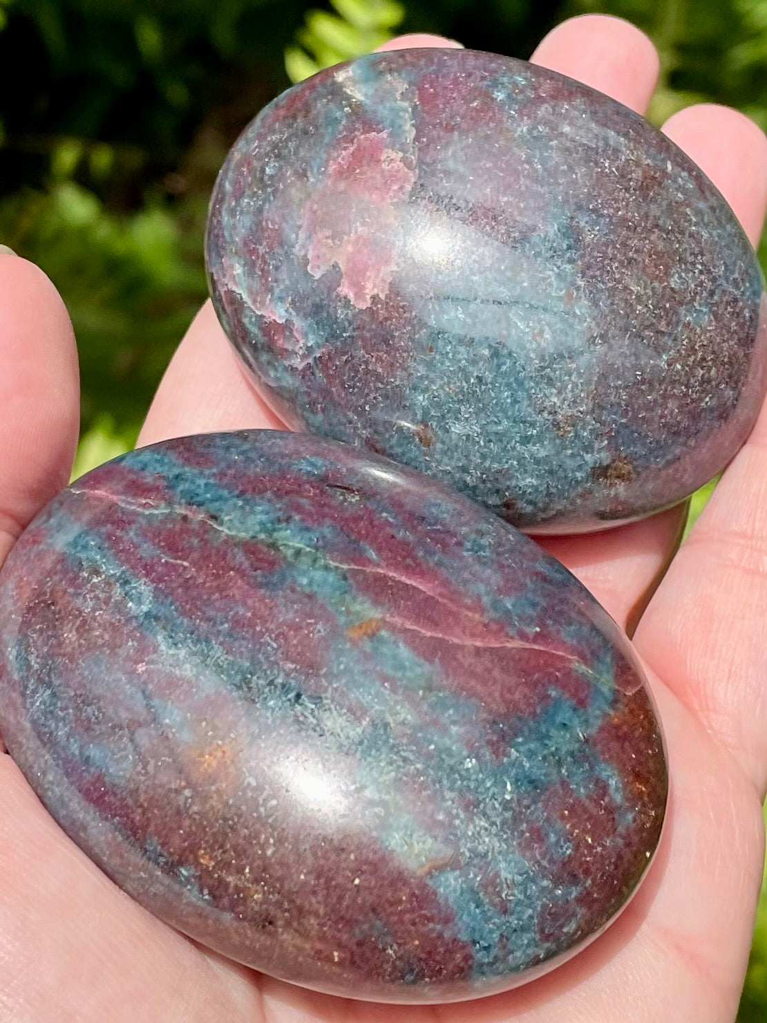 Beautiful Ruby in Kyanite Palm Stones - Morganna’s Treasures 