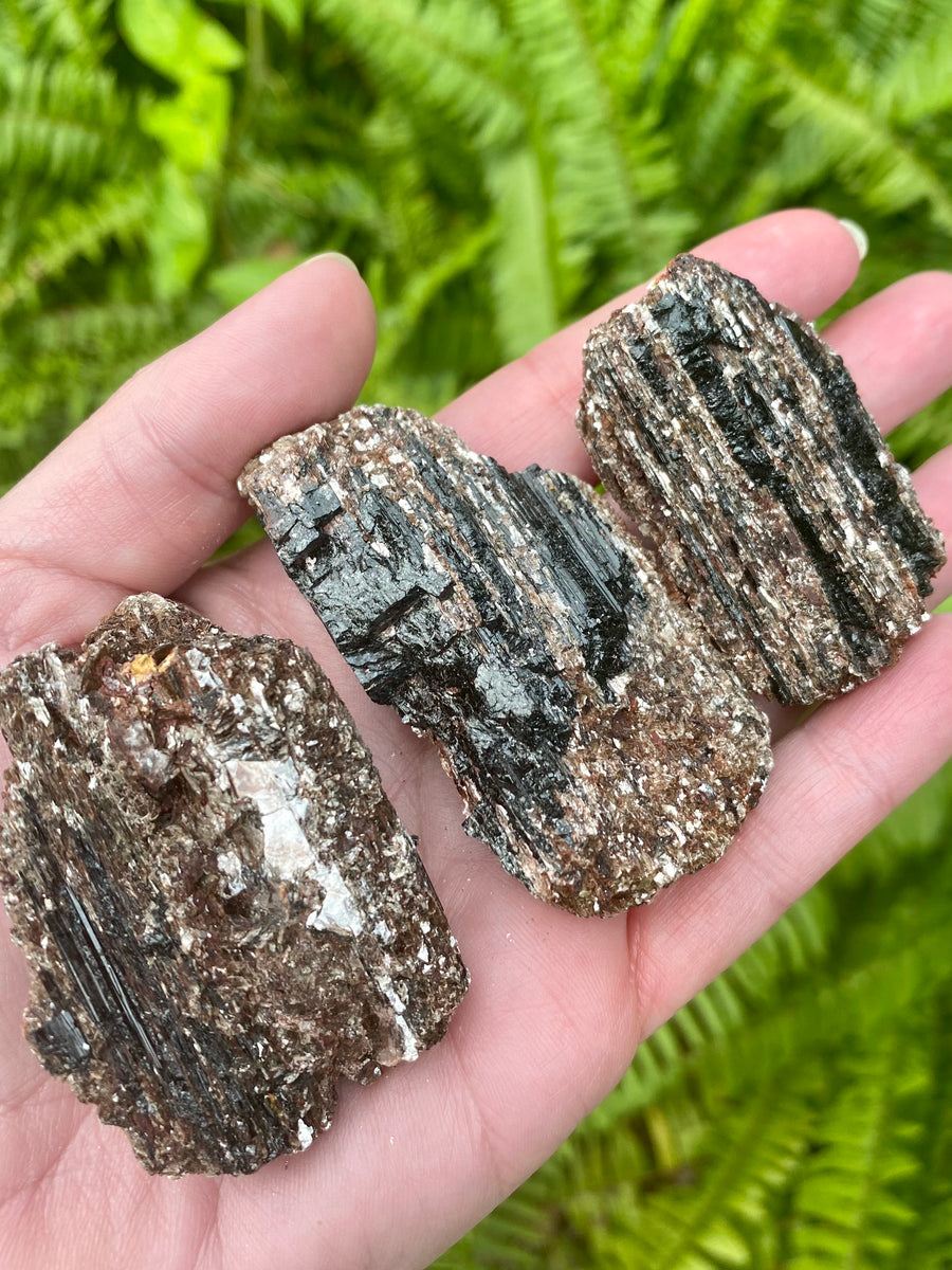 Mica Log Black Tourmaline And Mica High Quality Rough Black