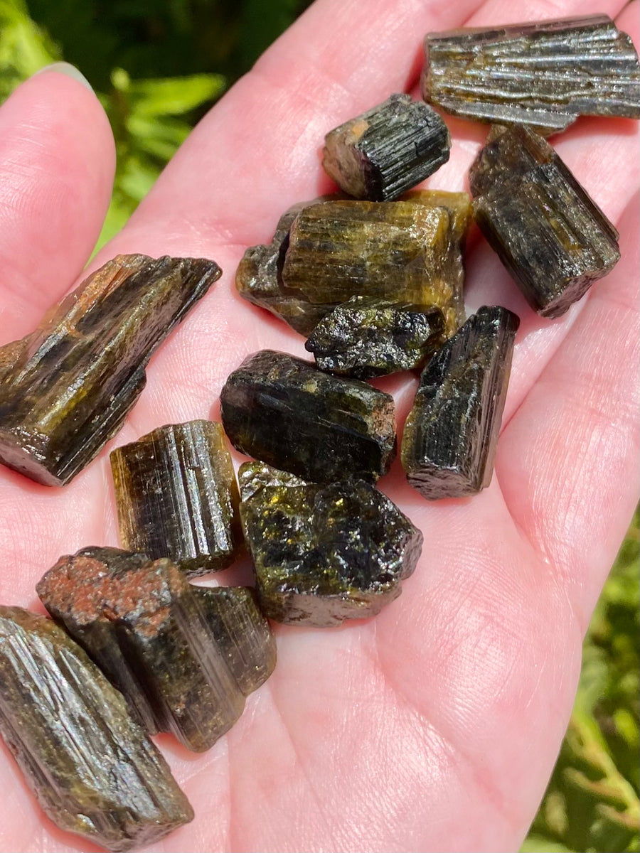 Rough Green Tourmaline Stones