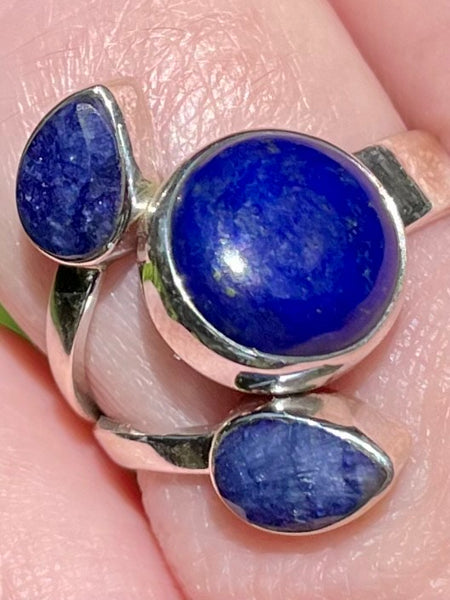 Lapis Lazuli and Blue Sapphire Ring Size 7.5 - Morganna’s Treasures 