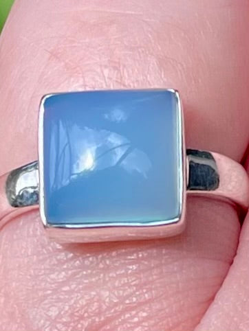 Blue Chalcedony Ring Size 7.5 - Morganna’s Treasures 