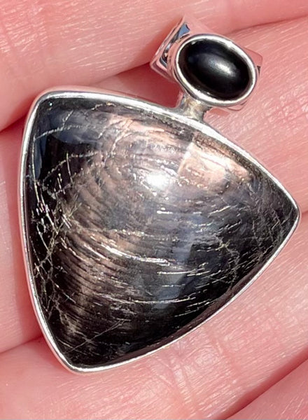 Hypersthene and Black Onyx Pendant - Morganna’s Treasures