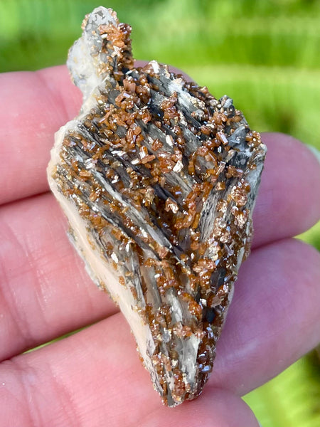 Vanadinite on Barite Crystal Cluster - Morganna’s Treasures 