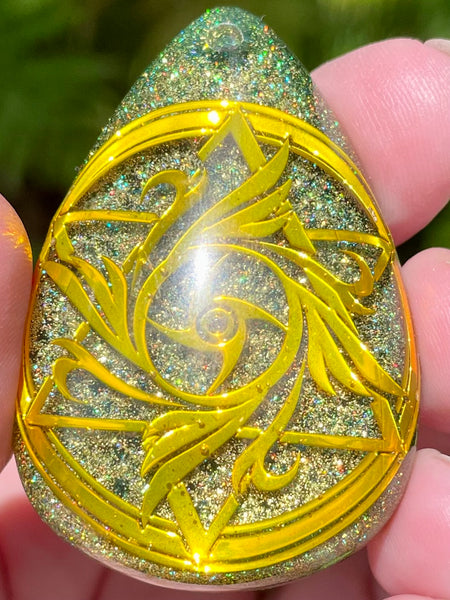 Star of David Aquamarine, Moonstone, Blue Apatite, Peruvian Chrysocolla, Aluminum & Quartz Orgonite Pendant - Morganna’s Treasures