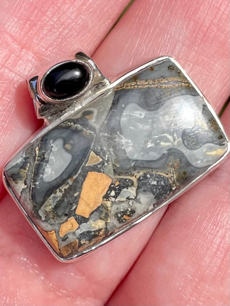 Maligano (Indonesian) Jasper and Black Onyx Pendant - Morganna’s Treasures