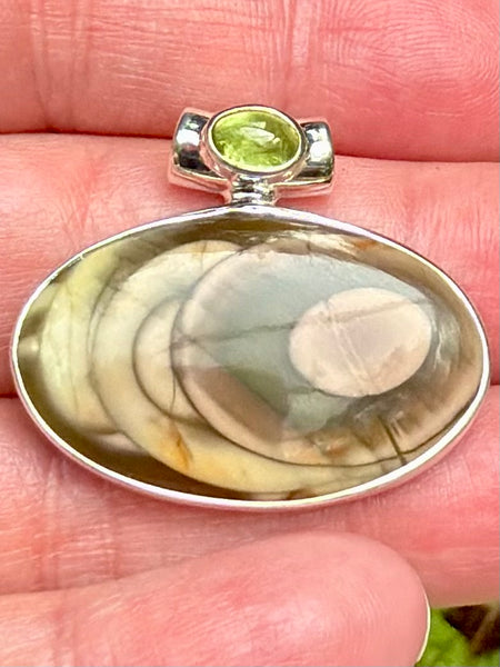 Royal Imperial Jasper and Peridot Pendant