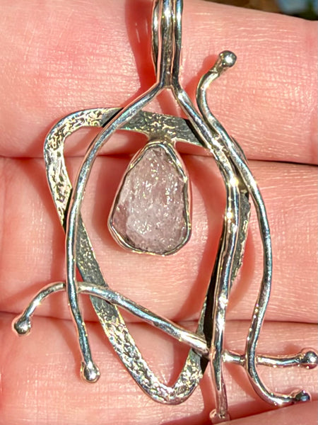 Rose Quartz Abstract Pendant