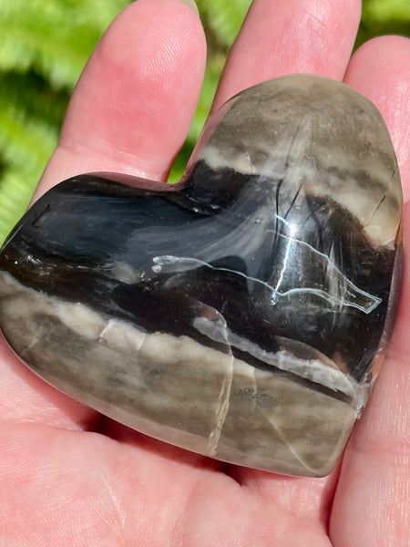 Fluorescent Volcano Agate Heart - Morganna’s Treasures 