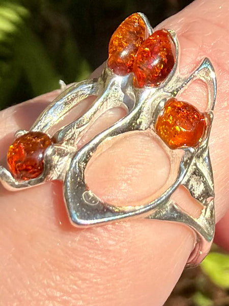 Abstract Baltic Amber Ring Size 9 - Morganna’s Treasures