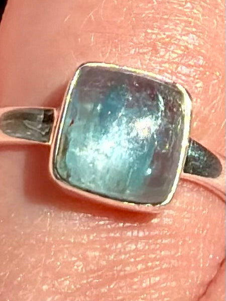 Gorgeous Aqua Kyanite Ring Size 8