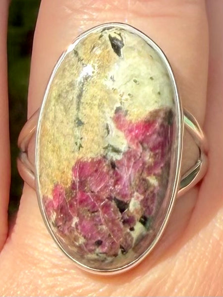 Beautiful Russian Eudialyte Ring Size 8.5