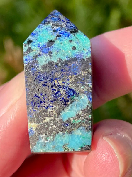 Small Azurite in Malachite Obelisk