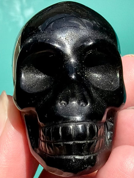 Black Obsidian Skull