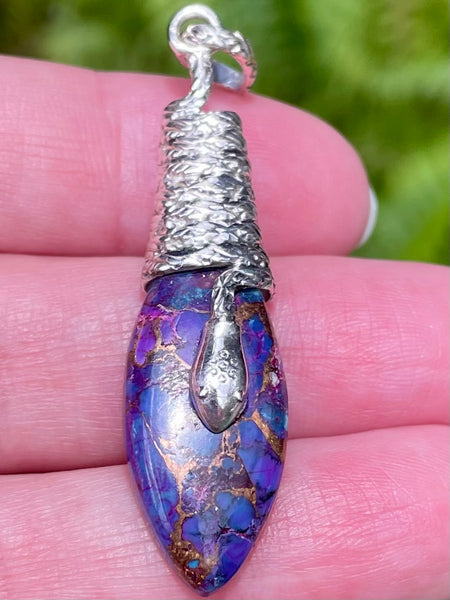 Purple Copper Turquoise Snake Pendant - Morganna’s Treasures 