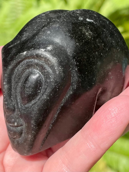 Black Obsidian Carved Alien Skulls - Morganna’s Treasures