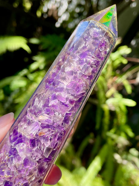 Purple Amethyst Orgonite Tower - Morganna’s Treasures