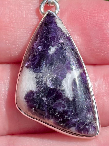 Lepidolite in Agate Pendant - Morganna’s Treasures