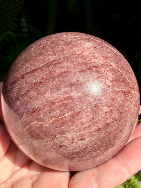 Large Strawberry Quartz Sphere