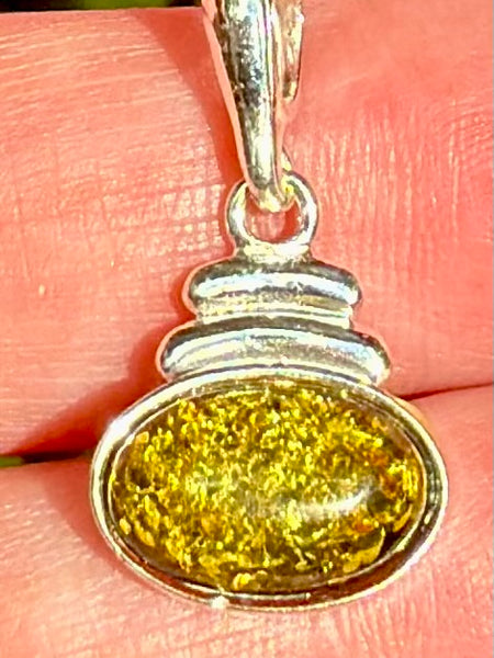 Green Amber Pendant