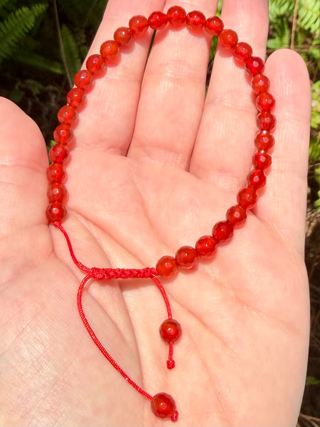 Adjustable Faceted Carnelian Bracelet - Morganna’s Treasures