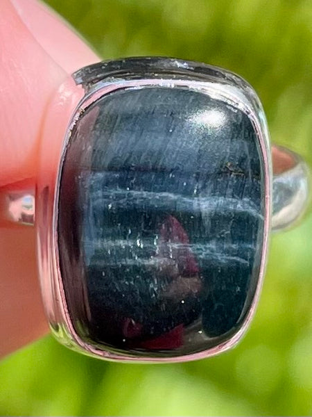 Blue Tigers Eye (Hawk’s Eye) Ring Size 7 - Morganna’s Treasures 