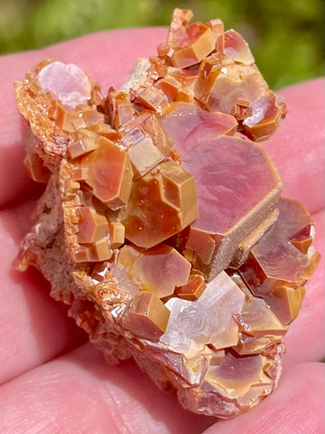 Vanadinite on Barite Crystal Cluster - Morganna’s Treasures 