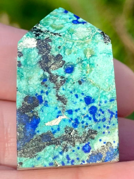 Small Azurite in Malachite Obelisk