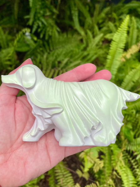 Glow in the Dark Resin Ghost Dog - Morganna’s Treasures
