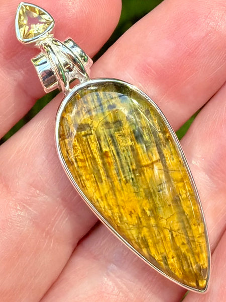 Beautiful Nellite and Citrine Pendant