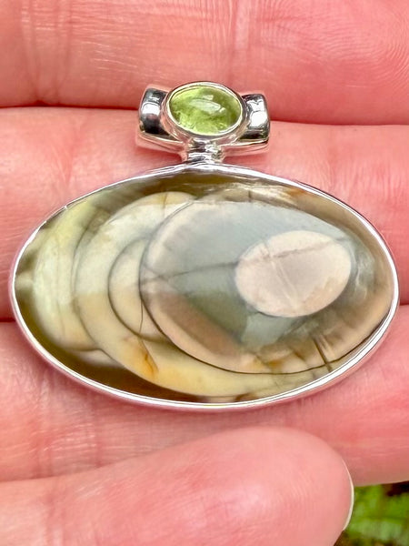 Royal Imperial Jasper and Peridot Pendant