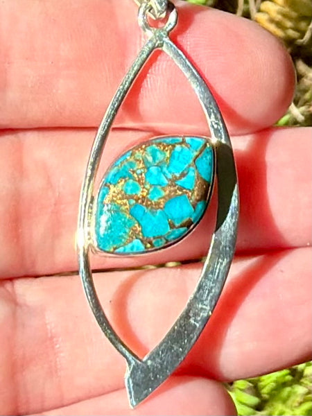 Blue Copper Turquoise Pendant