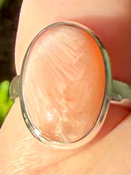 Orange Scolecite Ring Size 5.5 - Morganna’s Treasures
