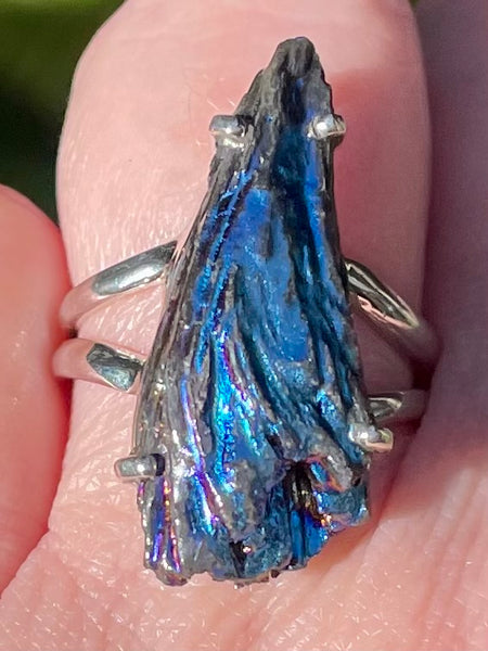 Rainbow Aura Kyanite Ring Size 8 - Morganna’s Treasures