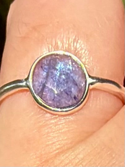 Faceted Iolite Ring Size 5.5