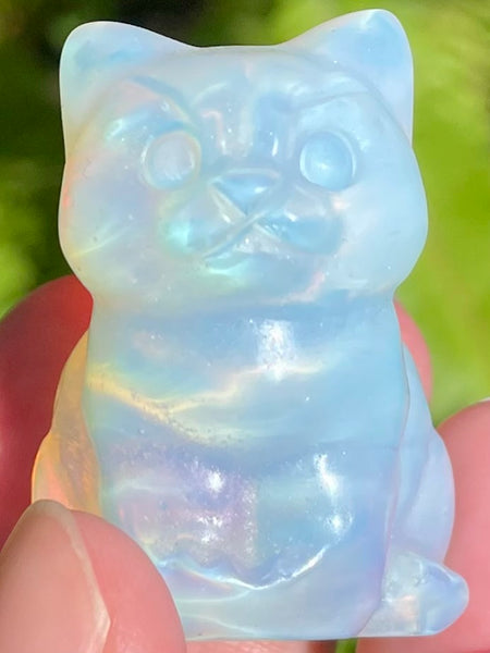 Opalite Carved Cat - Morganna’s Treasures 