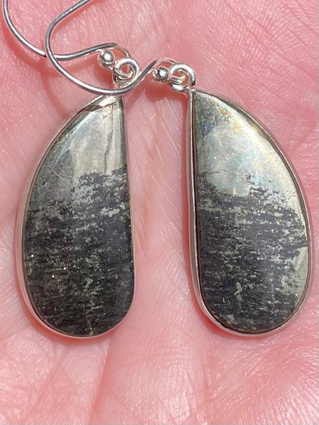 Pyrite in Magnetite (Healer's Gold) Earrings - Morganna’s Treasures