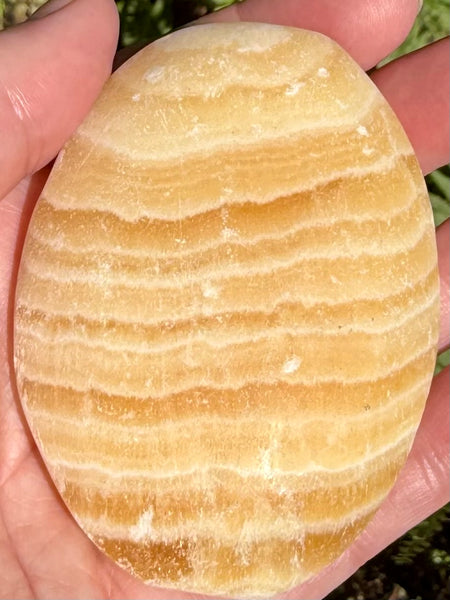 Large Orange Calcite Palm Stone