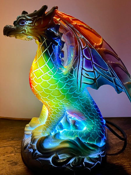 Resin LED Dragon Lamp