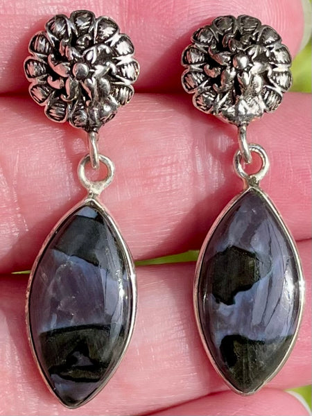 Beautiful Indigo Gabbro Earrings - Morganna’s Treasures 