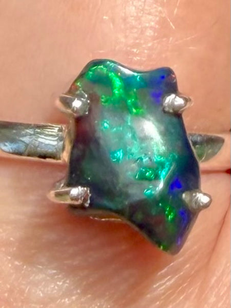 Chalama Black Opal Ring Size 8.5 - Morganna’s Treasures