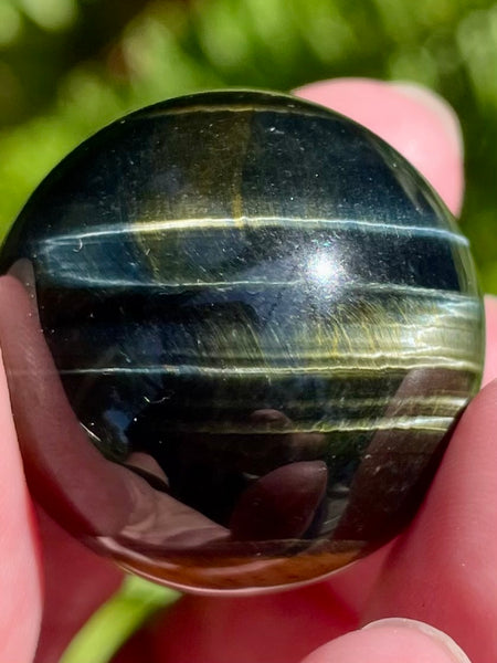 Blue Tigers Eye (Hawk’s Eye) Sphere - Morganna’s Treasures 