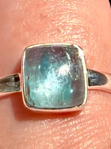 Gorgeous Aqua Kyanite Ring Size 8