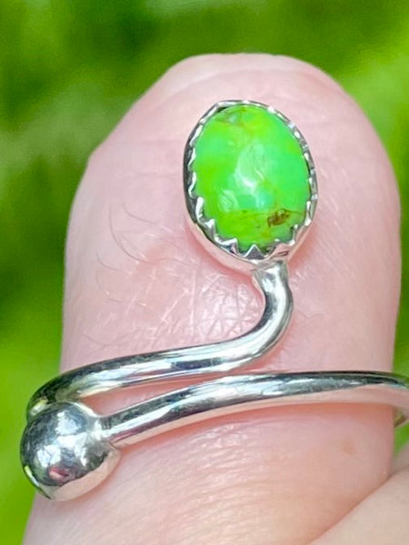 Green Mohave Turquoise Snake Ring Size 7 - Morganna’s Treasures 