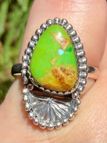 Green Mohave Turquoise Ring Size 7