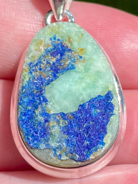 Rare Dioptase in Azurite Pendant - Morganna’s Treasures