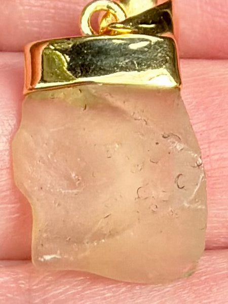 18K Gold Plated Libyan Desert Glass Pendant - Morganna’s Treasures