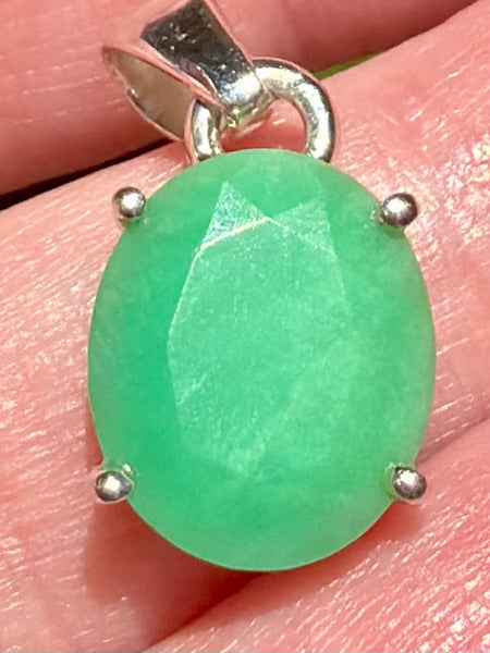 Faceted Chrysoprase Pendant - Morganna’s Treasures