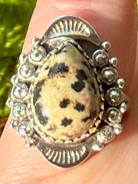 Dalmatian Jasper Ring Size 7 - Morganna’s Treasures
