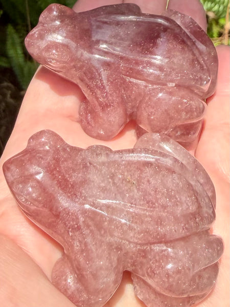 Strawberry Quartz Frogs - Morganna’s Treasures